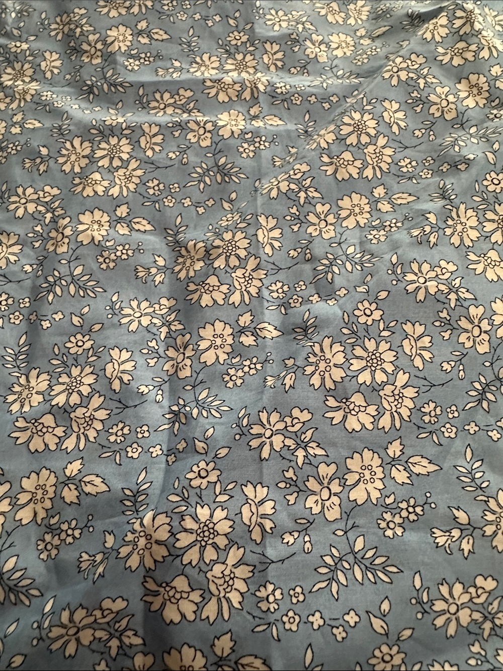 J. Crew Liberty Floral Print Square head Scarf / NECK Bandana blue white NWT - Picture 2 of 5